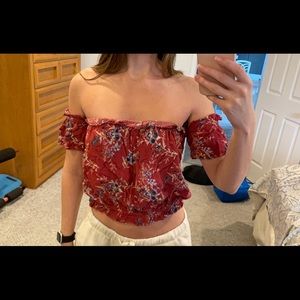 American eagle off the shoulder top